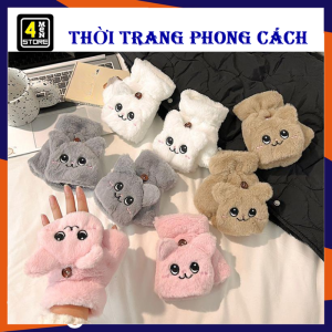 Găng Tay Len Hơ Ngón Hình Mèo Xinh Xắn - Găng Tay Lông Hình Mèo Dễ Thương Giữ Ấm Mùa Đông – Bao Tay Len Mềm Mịn Cho Nữ Học Sinh Văn Phòng