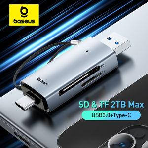 BASEUS | Baseus Card Reader USB C & USB3.0 to SD Micro SD TF Memory Card Device 104MB/s 2TB Smart Cardreader for Laptop Accessories