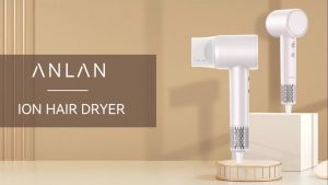 ANLAN Hair Dryer Unique 120000RPM Brushless Motor 100 Million Negative Ions Dries Fast and Intelligent Temperature Control for Home Salon Travel