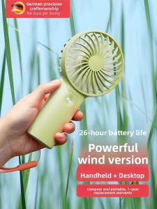 MONLEYTA | Portable Handheld German Mini Fan for Office Use Small Electric Fan Quiet USB Charging Plastic Material Food Grade Air Blowing