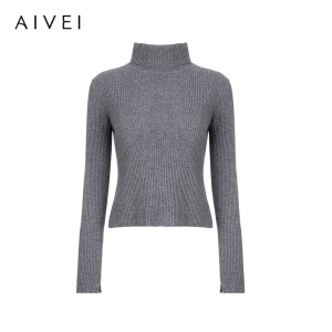 AIVEI | High Collar Cleanfit Knit Sweater