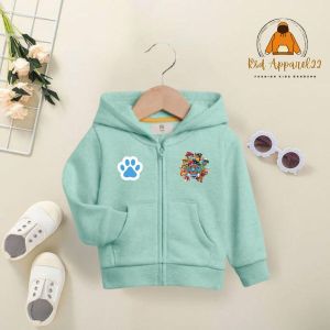 Jaket Zipper Anak Karakter Paw Patrol untuk anak Laki-laki Usia 2-12 Tahun Kids Bahan Fleece