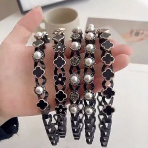 Zaman Now - 2in1 Bando Include Jepit Rambut Fashion Korea Pola Mutiara / Bando Rambut Kepang Korea Mutiara Kristal Headband