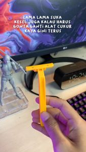 ALAT CUKUR ELEKTRIK MINI & PORTABLE CHARGER USB: Pisau Pencukur Kumis Jenggot