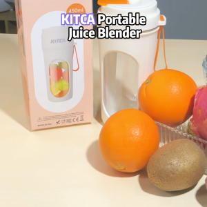 [KITCA] 450ML Portable  Electric Juicer | 12 Blades | Wireless Travel Blender Cup | USB Charging |  Ice Crushing