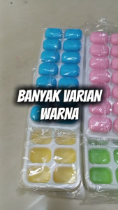 Cetakan Tempat Es Batu 14 Kotak Dengan Tutup Ice Cube Tray Silicone  Grid Coklat Puding Jelly