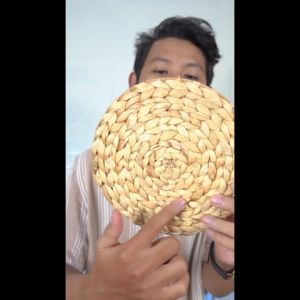 Tatakan Piring Anyaman Enceng Gondok Diameter 30 cm