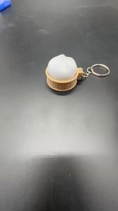 Mini Steamed Bun Stress Relief Soft And Slow Rebound Kneading Decompression Bun Clicker Keychain