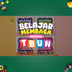 (Isi 4 Buku) Belajar Membaca Cepat Metode TBUN Tautkan Bedakan Ulangi Nyanyikan (Bonus Buku Doa Muslim Junior)