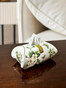 High-End Ceramic Tissue Box European Style Dining Table Centerpiece New Chinese Home Decorations Living Room Drawstring Box