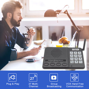 Chunhee Wireless Intercom System - 1500m Range 27-Channel 2-Way Communication for Home/Office/Hospital/Bank Crystal Clear Audio No Phone Fees (Walang Bayad sa Telepono) Ideal for Room-to-Room Malinaw na Tunog Lokal na Stock