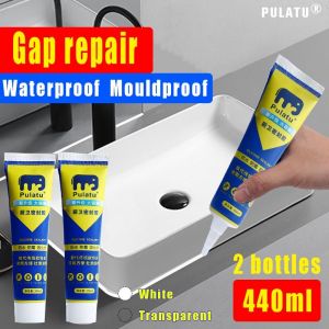 50 years without degumming Edge Sealing Glue Silicon Sealant 220ml waterproof mildewproof for kitchen bathroom tile gaps sinks windows glass edges Scratch Repair Sealant Repair Seam