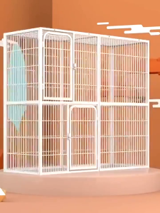 Cat Cage Large Platform Cage for Cat Dog Cat House Pet Cage Cat Condo Stackable Sturdy Villa