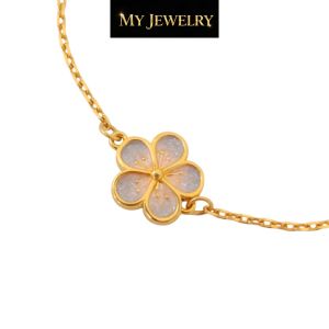 MY JEWELRY 916/22K Gold Bracelet | Rantai Tangan Emas 916 Flower Design - Hard Gold