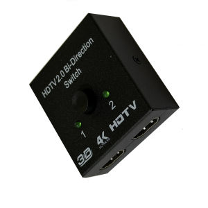 Bi Directional Switcher 2 Input 1 Output Splitter 2x1 1x2 2 Port HDMI-Compatible 2.0 Switch 4K for PS3/4 TV Box Switcher Adapter