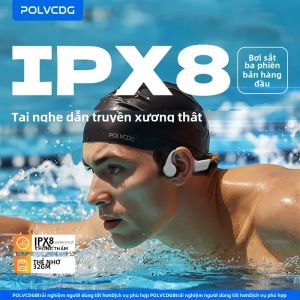 Tai Nghe Dẫn Truyền Xương POLVCDG Bộ Nhớ 32GB Tai Nghe Chơi Gôn Bằng Silicon Chống Nước IPX8 Có Bluetooth Không Dây & Micrô