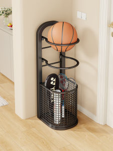Indoor Sports Equipment Organizer Rack Multi-layer Large Capacity Basketball Football Volleyball Storage Shelf Rust-resistant Iron Material