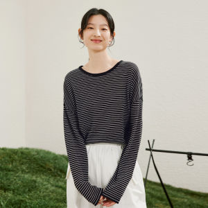 Yigue | Vintage Stripes Casual Loose Lazy Spring Womens Top