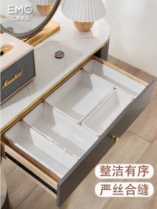 Expandable Drawer Organizer Box Cosmetic Kitchen Cabinet Classification Box Rectangular Shape Simple Style Plastic Material