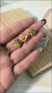 Tyrell 999 Gold Pendant 金吊坠 款式4 + FOC 附送 (925 Colour Silver Chain 彩银项链)
