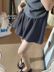 กางเกงขาสั้นกีฬาสำหรับผู้หญิงไซส์ใหญ่ กางเกงขาสั้นทรงเอเอวสูง ทรงหลวม ทรงลำลอง สไตล์เกาหลี กางเกงขาสั้นฤดูร้อน