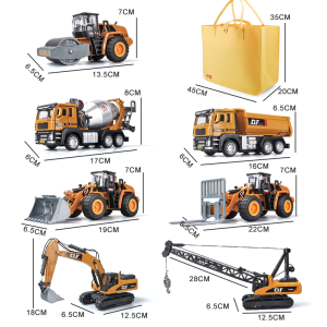Large Alloy Digger Toy Set for Boys Construction Site Dump Truck Excavator Toy Metal Toy for Indoor And Outdoor Play