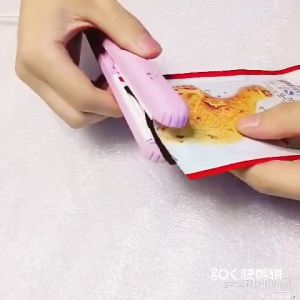 เครื่องซีลถุงไซส์มินิ หนีบผมได้ พกพาสะดวกซิลถุงขนมปิดปากถุง 3 สี