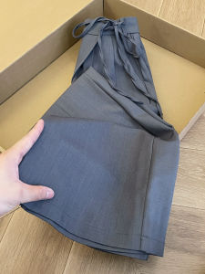 PAIBOLI | High Waist Wide Leg Pants Summer Casual Thin Linen Tencel Long Pants Womens Grey Loose Fit Comfortable Commute Style