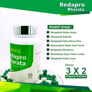 Redapro Bharata Herbal Kapsul Penambah Kesehatan Mata - Pengobatan Radang Mata & Katarak Asli & Halal