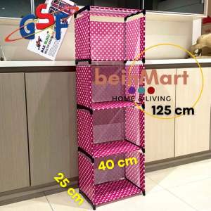 Rak Buku Minimalis 5 Susun 4 Kolom Rak Serbaguna Rak Organizer 125cm Rak Portable Kokoh GSF 4205