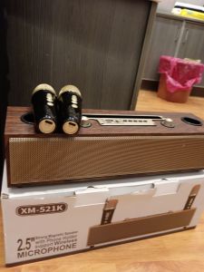 speaker karaoke super bass speaker with 2 wireless microphone super bass