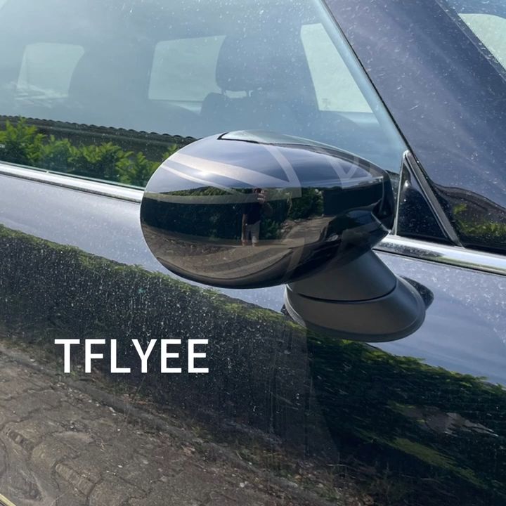 The Black Flag Shell Car Door Rear View Mirror Covers For BMW MINI ...