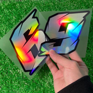 1PC เลเซอร์จํานวนสติ๊กเกอร์ติดมอเตอร์ไซค์กันน้ําถังน้ํามันเชื้อเพลิงรถมอเตอร์ไซด์สกู๊ตเตอร์ไฟฟ้าจักรยานตกแต่งสติ๊กเกอร์ไวนิลที่ทนทาน