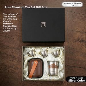 IMOGY | Portable Titanium Travel Tea Set for Individual Use