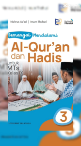 Buku Paket AL-Quran Hadis Kelas 9 MTs Kurikulum Merdeka Erlangga