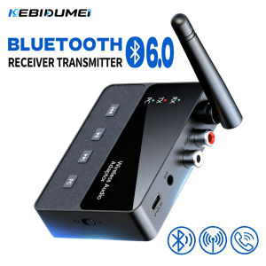 Kebidumei | KEBIDUMEI Bluetooth 6.0 Receiver Transmitter 3.5mm Aux R/L Wireless Stereo Wireless Audio Adapter For Car Speaker Amplifier