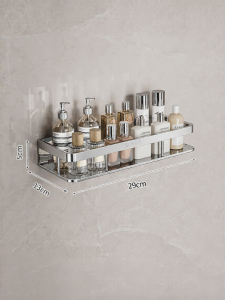 BW | Giá Để Đồ Phòng Tắm Bằng Thép Không Gỉ 304 Treo Tường Không Cần Đục Lỗ Giá Để Đồ Dùng Cá Nhân Trong Phòng Tắm Kiểu Dáng Đơn Giản Hiện Đại