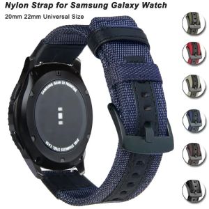 22mm 20mm Nylon Woven Wrist Strap for Samsung Galaxy Watch 7 6 5 4 3 5Pro 40 44mm 42mm 46mm Sport Band Gear S3 Frontier Classic