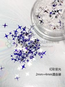 Japanese Style Nail Art Rhinestones Sparkling Silver Laser Flashing Star Dust Mixed Sizes for Nail Decoration Beauty Tools