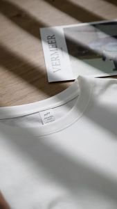 Siskin Knitted Autumn New 230 Pure Cotton Long Sleeve T Round Neck Shirt White Base Shirt for Men Wholesale