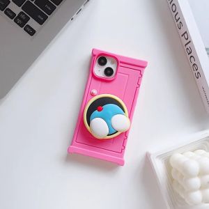 💯【Phone Case】+FREE Shipping 💯 Creative Rotatable Dingdang Cat Arbitrary Door Bracket Suitable For iPhone 15 14 13 12 Pro Max 11 Phone Case Silicone Protective Case Anti Drop Cartoon Soft Case