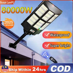 2025 NEW Lampu Solar Led Outdoor Light Solar Street Light 80000W Lampu jalan solar Lampu IP67 Waterproof Sensor Remote control High-power Wall Lamp