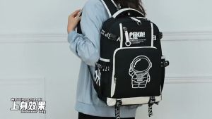 2025 Luminous Schoolbag Childrens One Piece Astronaut Backpack New large Capacity Waterproof COD