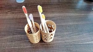 Bamboo toothbrush holder bamboo toothbrush accessories toothbrush pen makeup brush organizer biodegradable （Circular ）