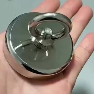 Super Strong Fishing Magnet Hook N52 Heavy Duty Rare Earth Magnet With Countersunk Hole Eyebolt 16-60mm Salvage Magnet