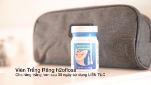 Đầu tăm h2ofloss với 30 viên trắng răng cho hơi thở thơm mát và răng trắng sáng tự nhiên sau 30 ngày