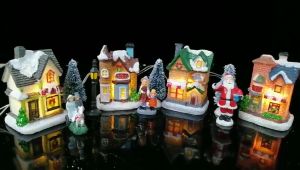 10pcs/set Christmas Village Set: A Perfect Gift & Decoration