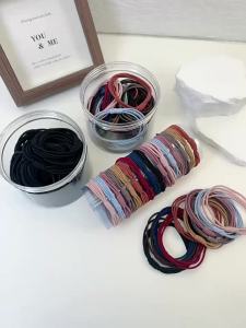 JIUDUOLAN | Black Simple Elegant Durable High Elastic Hair Bands