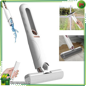 HOMECARE PH. Portable Mini Mop Self-Squeeze Sponge Mop Short Hand Mop Lazy Hands-Free Wet and Dry Squeeze Mops