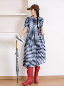 Woven Check Wrinkle-Resistant Dress